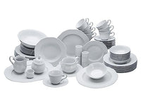 Thumbnail for CreaTable, 16072, Arianne series, 61-piece dinnerware set, porcelain combination service, dishwasher and microwave safe, Made in Europe on sale