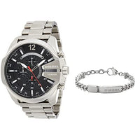 Thumbnail for Diesel Herren Mega Chief Chronograph, 59mm Gehäusegröße, Edelstahluhr Herrenarmband aus Edelstahl mit Karabinerverschluss im Sale