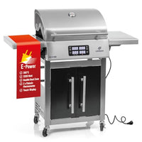 Thumbnail for LANDMANN Electric Grill Cart EG-II-590 | Powerful freestanding grill with 2 meat thermometers and a lid thermometer | Grilling without gas or charcoal | Grilling area approx. 59 x 40.5 cm | 3200W [Stainless steel] on sale