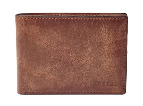 Fossil Brieftasche für Herren Derrick, 100% Leder Bifold braun 11 cm x 1,5 cm B x 7,5 cm H ML3709200 im Sale