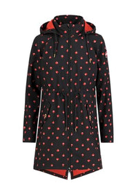 Thumbnail for Blutsgeschwister women's softshell jacket Swallowtail Promenade, lips are made for kissing, on sale