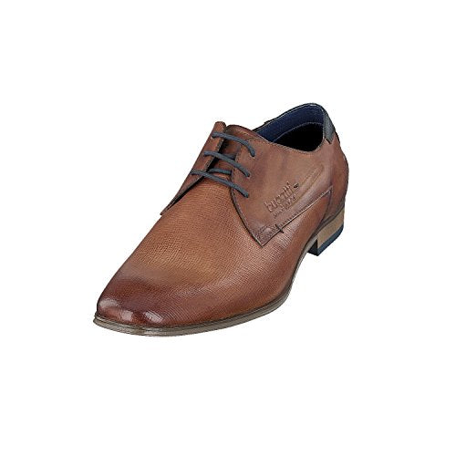 bugatti Herren Business Halbschuh aus Leder, Derby mit Two-Tone-Finish im Sale