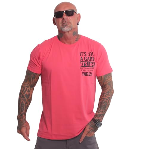 Yakuza Herren Not A Game T-Shirt, Geranium, im Sale