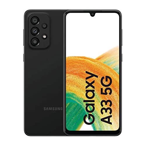 Samsung Galaxy A33 5G Android-Smartphone, 128 GB, 6,4 Zoll; Amoled, schwarz, Awesome Black [Italienische Version] im Sale