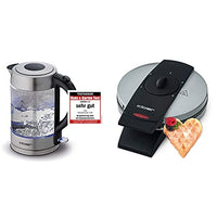 Thumbnail for Cloer 4429 Glass Kettle, Test Winner Home and Garden 02.2019, 2200 Watt, 1.7 Liter, Stainless Steel, 1.7 liters & 1629 Waffle Maker for Classic Heart-Shaped Waffles / 930 W/Waffle Size 15.5 cm on Sale