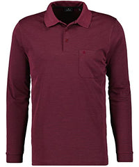 Thumbnail for Ragman Herren Softknit-Polo Fineliner, Langarm,XL,Terra Rot im Sale
