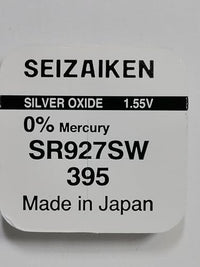 Thumbnail for Seiko 395 (SR927SW 1.55v Silver Oxide (0% Hg) Mercury Free Watch Battery - Made in Japan im Sale