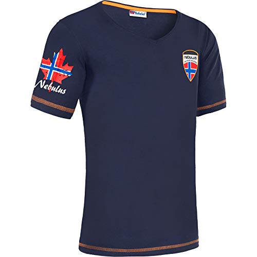 Nebulus Herren T-Shirt Joris, Shirt, T-Shirt, V-Ausschnitt, Navy - im Sale