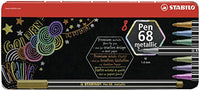 Thumbnail for Premium Metallic-Filzstift - STABILO Pen 68 metallic - 8er Metalletui - mit 8 verschiedenen Metallic-Farben im Sale