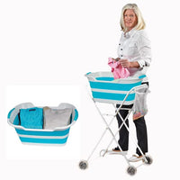 Thumbnail for Laundry Basket Set - Faltbarer Wäschekorb mit Wäschekorb-Trolley - Wäschekorb-Set - Wäschetrolley auf Rädern - Zusammenklappbarer Wäschekorb - Rückenschonend - Platzsparende Wäschewanne im Sale