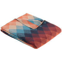 Thumbnail for Ibena Bray, cozy blanket blue/brown, bedspread 150x200 cm, pleasantly warm and particularly cuddly soft, excellent quality with high cotton content on sale