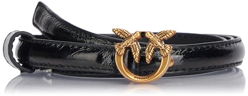 Pinko Women's Love Berry H1 Belt Soft Naplack Belt, N17q_pink Antique Gold, on Sale