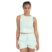 Thumbnail for SMILODOX Crop Top Damen Rosina - Regular Fit Top Damen Sommer, Ärmelloses Tank Top für Damen mit Rundhals, Cropped Länge, Weiche Baumwollqualität, Stylisches Sommer Top mit 3D Rubber Print im Sale