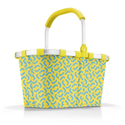 reisenthel carrybag signature lemon – Sturdy shopping basket with plenty of storage space and a practical inside pocket – Elegant and water-repellent design on sale