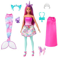 Thumbnail for Barbie Dreamtopia Barbie-Puppe mit Barbie-Kleidung, mit Zubehör, Meerjungfrauenschwanz und Baby-Einhorn, 1 Barbie-Puppe inklusive, Geschenk für Kinder ab 3 Jahren,HLC28 im Sale