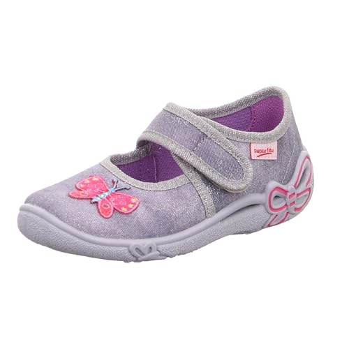 Superfit Mädchen BELINDA Hausschuhe, HELLGRAU/PINK 0600 im Sale