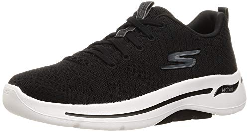 Skechers women's Go Walk Arch Fit Unify sports shoes, sneakers, Black Textile White Trim, 39 EU on sale