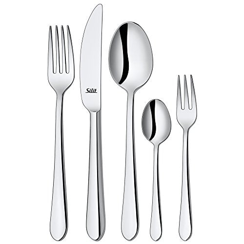 Silit Midi Besteck Set 6 Personen, 30-teilig, Monobloc-Messer, Crominox Edelstahl poliert, glänzend, spülmaschinengeeignet im Sale