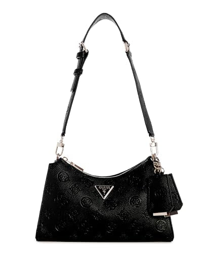 GUESS Damen Cresidia Top Zip Shoulder Bag Schultertasche, Reißverschluss Oben, Dark Taupe im Sale