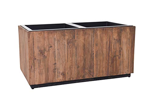 VIVANNO planter plant trough raised bed made of recycled wood, weatherproof, 40 x 81 x 41.5 cm, antique brown on sale