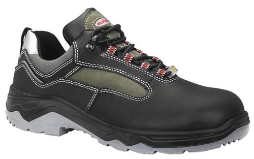 ELTEN Sicherheitsschuhe Len ESD S3S, Damen und Herren, Leder/Textil, Stahlkappe, leicht, klassisch Schwarz43 im Sale