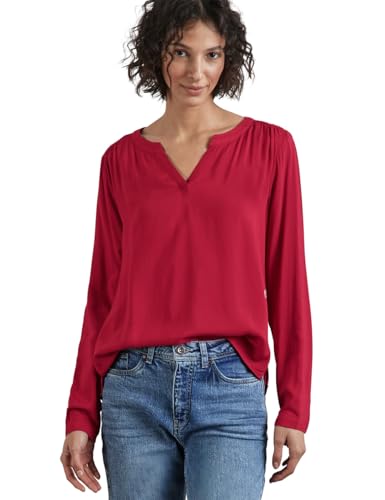 STREET ONE Damen A344987 Bluse in Unifarbe,Schwarz, 44 im Sale