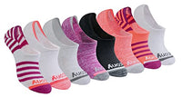 Thumbnail for Saucony Women's No Show Cushioned Invisible, Available in Sl (8, 16 Pairs) Liner Socks, Berry (8 Pairs), Medium (Pack of 8) on sale