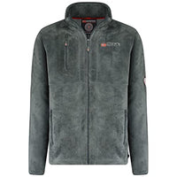Thumbnail for Geographical Norway Upload Men - Men's Thin Fleece Warm Zip - Autumn Winter Spring Warm Men's Jacket - Long Sleeve Fur Sweater Soft Comfort Outdoor (Dark Gray S) on sale