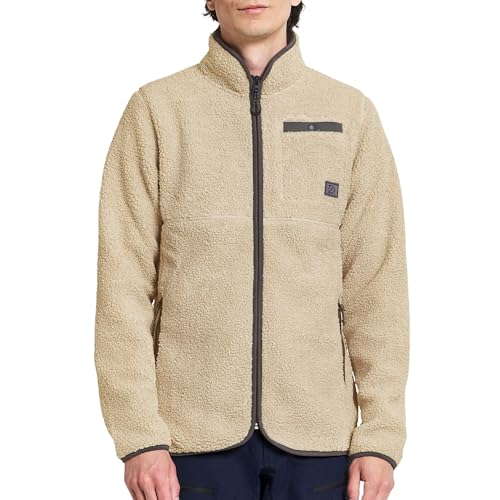 Didriksons Phoenix Fullzip Beige - Breathable warm men's fleece jacket, on sale