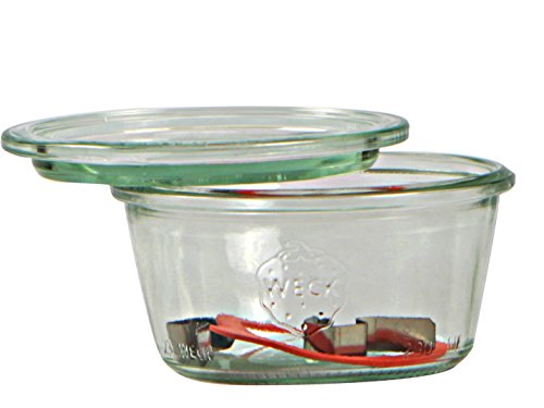 Weck 3286300 Original Sturzglas 370ml 6er-Set Deckel, Dichtrung Klammern, Glas, Durchsichtig, 6 x 370 ml im Sale