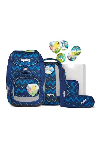 ergobag Kinder Prime School Backpack Set Rucksack, FallrückziehBär-Blau, Einheitsgröße im Sale