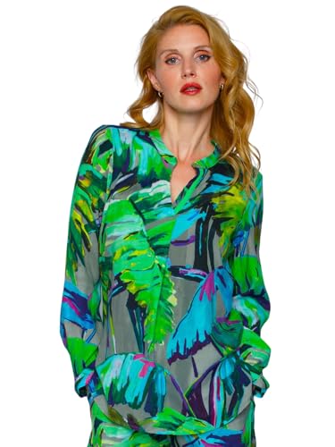 Emily VAN DEN BERGH Damenbluse Multi Palmen - 36 im Sale