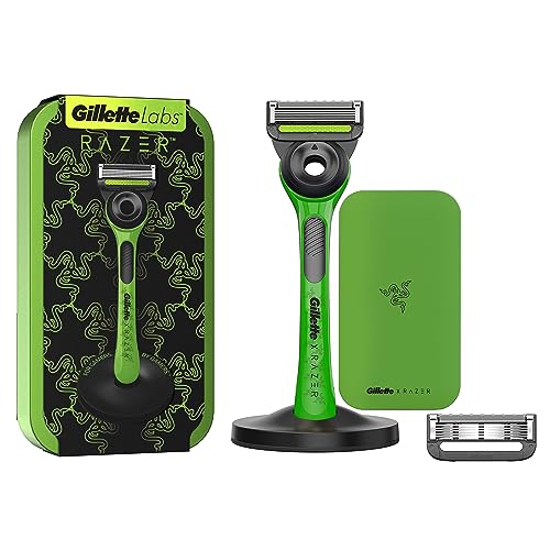 Gillette Labs mit Reinigungs-Element, Razer Limited Edition Rasierer und Reise-Etui für unterwegs, 1 Griff, 2 Klingen, Magnetdock im Sale