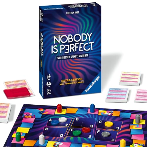 Ravensburger 26846 - Nobody is Perfect Extra Edition - Kommunikatives Kartenspiel für die ganze Familie, Spiel für Erwachsene und Jugendliche ab 14 Jahren, für 3-6 Spieler im Sale