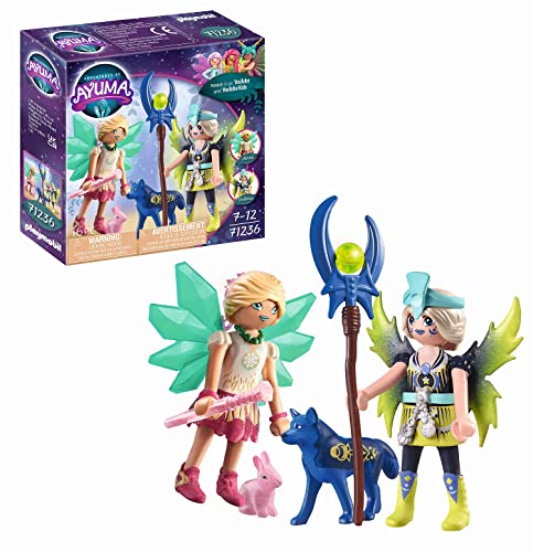 PLAYMOBIL Adventures of Ayuma 71236 Crystal and Moon Fairy with Spirit Animals, toy for children ages 7 and up on sale