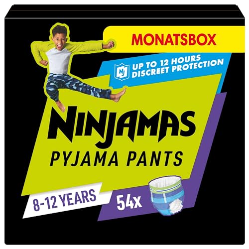 Ninjamas Pyjama Pants Raumschiff, 60 absorbierende Nachthöschen, 7 Jahre, 17kg-30kg, Auslaufschutz für die ganze Nacht im Sale