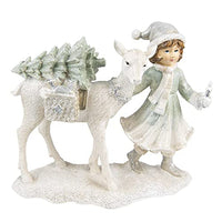 Thumbnail for Clayre & Eef Figur Kind 18 cm Weiß Polyresin Weihnachtsdekoration im Sale