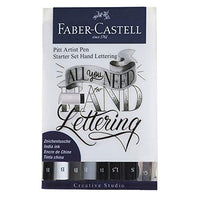 Thumbnail for FABER-CASTELL 267118 - Tuschestifte Lettering Starter Set, 9-teilig, Pitt Artist Pens, inkl. Bleistift und Spitzer im Sale