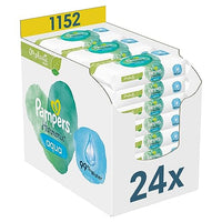 Thumbnail for Pampers Harmonie Aqua Baby Feuchttücher, (24 x 48 stück), sanfter Hautschutz für zarte Haut mit 99% Wasser, 1152 Tücher im Sale