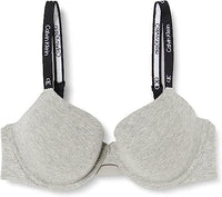 Thumbnail for Calvin Klein Lightly Lined Demi Demi-Plunge Bras Women, Gray (Grey Heather), 34B on sale