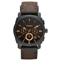 Thumbnail for Fossil Machine uhr für Herren, Chronographenwerk mit Edelstahl- oder Lederarmband, Schwarz und Braun, 42 im Sale