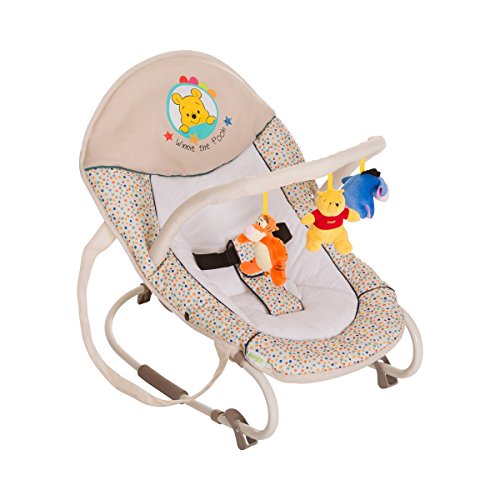 Hauck / Disney Babywippe Bungee Deluxe / Schaukelfunktion / Spielbogen / verstellbarer Rückenlehne und Tragegriffe / ab Geburt bis 9 kg verwendbar / kippsicher und tragbar, Pooh Ready to Play (Beige) im Sale