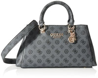 Thumbnail for GUESS Evelune Girlfriend Satchel Charcoal Logo im Sale