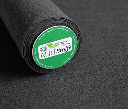 Bio-Bündchen 70cm im Schlauch glatt Baumwolle Elasthan (Carbon A32) im Sale