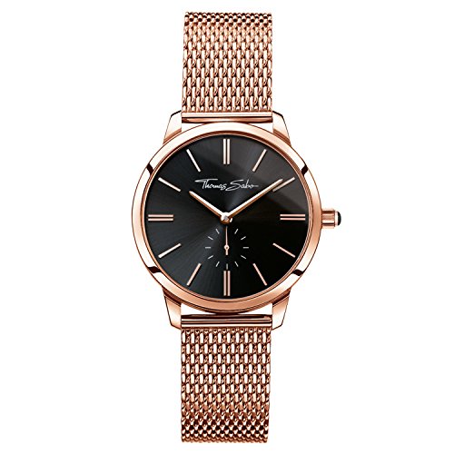 Thomas Sabo Damen Armbanduhr Glam Spirit Roségold Analog Quarz Edelstahl WA0249-265-203-33 mm im Sale