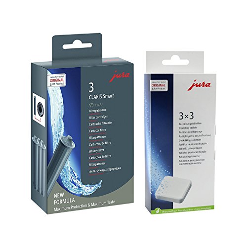 Jura 71794 + 61848 Kombi-Pack, Claris Filterpatrone Smart (3er-Pack) + 3er Entkalkungstabletten im Sale