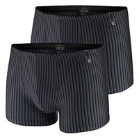 Thumbnail for Götzburg men's microfiber boxer shorts in a pack of 2 (L, black/grey striped) on sale