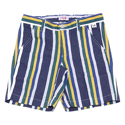 Il Gufo 5124AB bermuda bimbo BOY multicolor stripes garment dyed shorts kid-24 MONTH im Sale