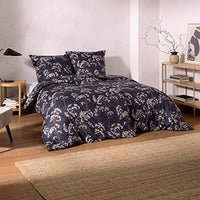 Thumbnail for ESTELLA Mako Interlock Jersey Bed Linen Riona Night Blue 1 Duvet Cover 135 x 200 cm + 1 Pillowcase 80 x 80 cm on Sale