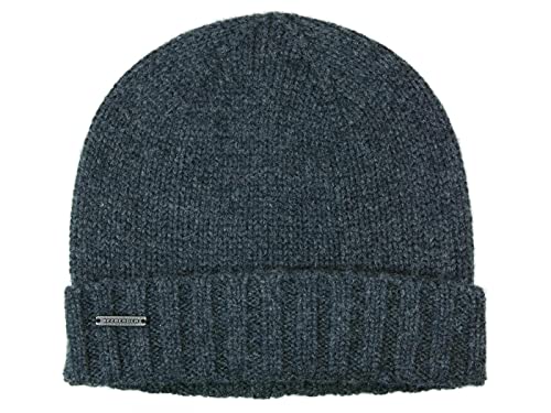 Seeberger Beanie mit Aufschlag aus Kaschmirwolle - Anthrazit (11) - One Size im Sale